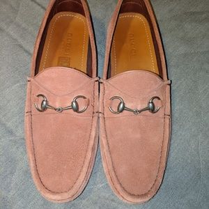 Authentic Gucci Mens Peach King Driving Shoes